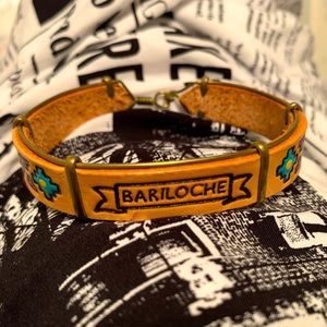 Argentinian Bariloche leather Bracelet Bangle
